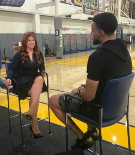 #StephenCurry of the Golden State Warriors is interviewed on ESPN The Jump ...