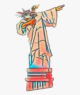 Transparent Statue Of Liberty Clip Art - Cartoon, HD Png Dow