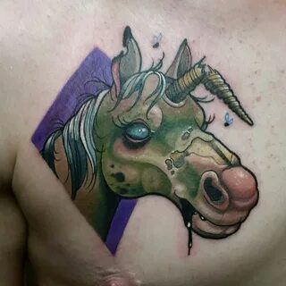 47+ Gothic Unicorn Tattoos With Meanings