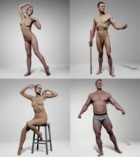 40 x Male And Female Pose Pack - Anatomy 360