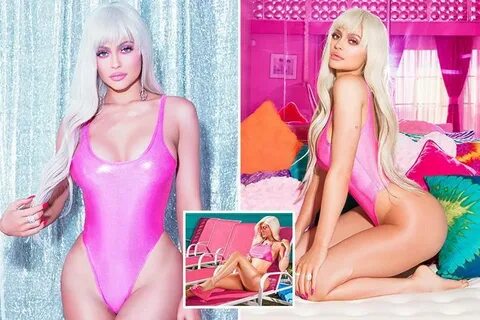 Kylie Jenner poses as a human Barbie girl doll as she teases