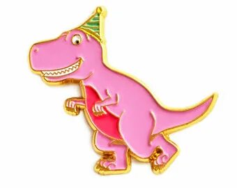 Gold dinosaur desk ornament: dino lover gift T-rex party Ets