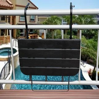 Sundale Outdoor Folding Deck Table Patio Garden Adjustable B