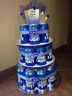 Bud Light beer can cake! Great gifts for dads/guys in genera