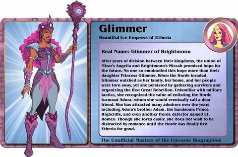 Glimmer Bio (Wave 4) She ra princess of power, Masters of th