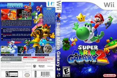 Super Mario Galaxy 2- Nintendo Wii Game Covers - Super Mario