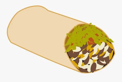 Burrito Clipart Fast Food - Burrito Clip Art Png , Free Tran