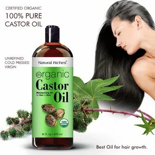 Organic Castor Oil Cold Pressed Healing dry skin, Castor oil for hair, Oil for h