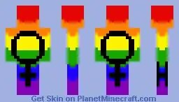 LGBT Lesbian Pride Minecraft Skin