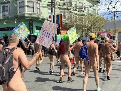 Dozens march in the buff through San Francisco advocating fo