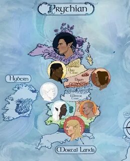 Map of prythian by @kenyapowers on Instagram: Personagens de