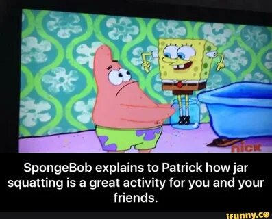 SpongeBob explains to Patrick how jar squatting is a great a