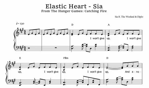 Sia. "Elastic Heart": ноты для фортепиано NotaDo