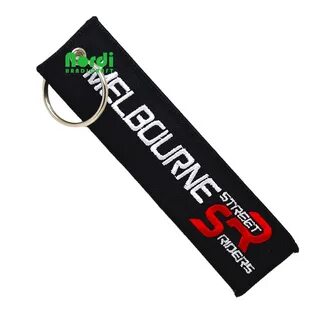 Hot Selling Custom Embroidery Keychain Embroidered Key Tag J