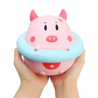YunXin Squishy Jumbo Piggy 16см Свинья Ношение Подъемный Буй
