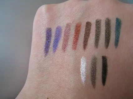Eyeliner swatches (MAC, Urban Decay, Too Faced, GOSH) Flickr