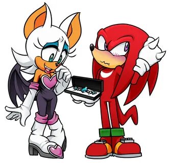 Sonic Valentines - Knuckles and Rouge by GamerGalPalJill on 
