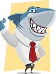 Drawing of a shark in a white shirt free image download