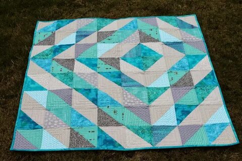 With a Little Help from Friends Triangle quilt, Half square 
