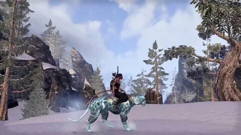 ESO: Sabre Cat Frost Atronach mount showcase - YouTube