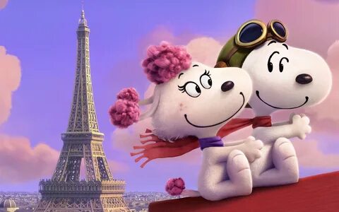 Wallpaper Snoopy and Fifi in the Paris 2560x1920 HD Picture,