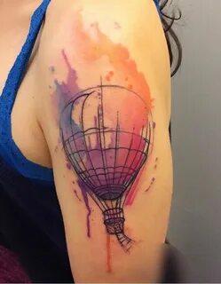At bora tatoo #tatoolove Balloon tattoo, Hot air balloon tat