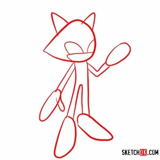 How to draw Blaze the Cat Sonic the Hedgehog - Sketchok easy