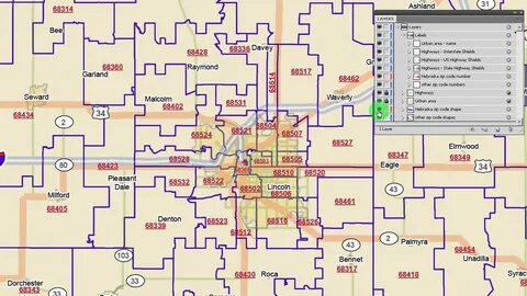 Nebraska zip code map - YouTube