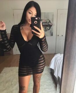 Valerie in her mesh bodycon dress - Imgur