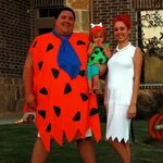 Fred, Wilma and Pebbles Flintstone Family themed halloween c