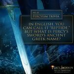 Anaklusmos, Riptide, Percy Jackson's Sword in Percy Jackson: