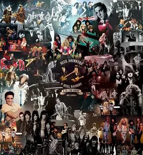 Rock 80s Collage by Galeria Trompiz in 2022 Rock collage, Ca