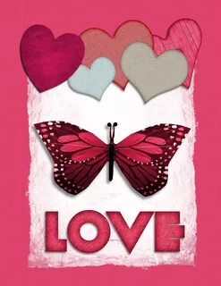Valentine Butterfly Love Heart free image download