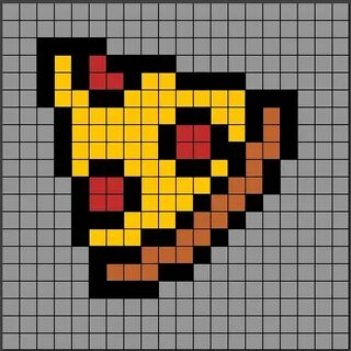 Patrones Hama Beads Pizza Pixel art, Pixel art pattern, Hama