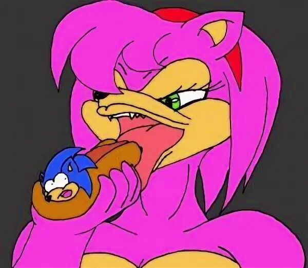 g4 :: Amy Eating Sonic In Color by DarkArtist