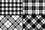 Black and White Plaids Digital Paper Set (43054) Backgrounds