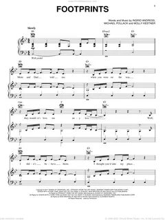 Kestner - Footprints sheet music for voice, piano or guitar 
