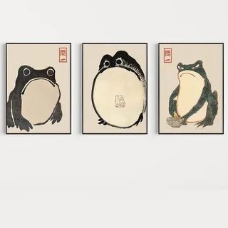 Japanese frog print
