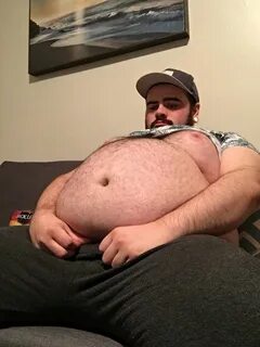 Fat beer belly man cumming gif