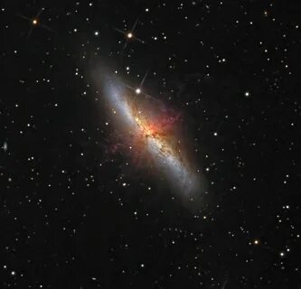 M82 with supernova - Astronomy Magazine - Interactive Star C
