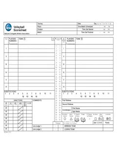 Cif Volleyball Score Sheet - Momiton.net