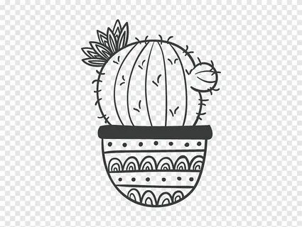 Free download Black illustration, Black and white Cactaceae 