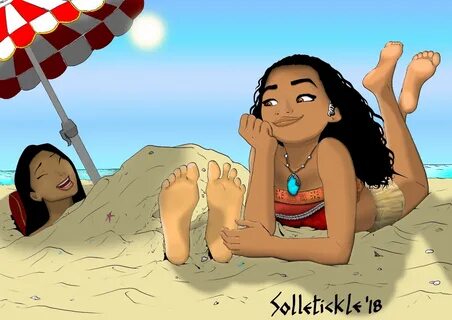 Pocahontas tickled by Moana by Solletickle (Color) by Tickli