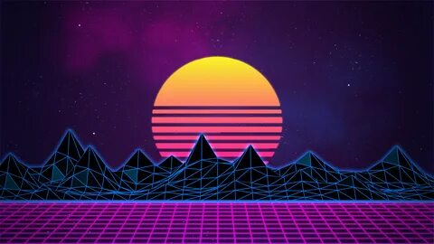 Retrowave Wallpaper 4K, Synthwave, Vaporwave, Digital Art, N