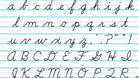 cursive letters a-z uppercase and lowercase english The Engl