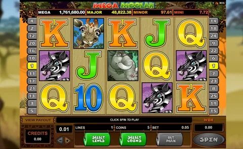 mega moolah slot screen shot Mega moolah, Casino room, Casin