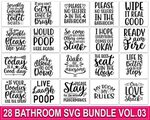 28 Bathroom Sign Svg Bundle Funny Bathroom Svg Restroom Etsy