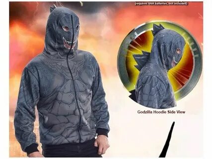 Godzilla Adult Costume Hoodie - Standard - Godzilla Godzilla