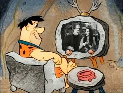 Fred Flintstone Watching TV