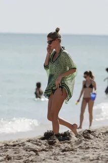 Nicky Hilton Bikini Candids - at a Beach in Miami - December
